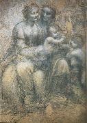 Leonardo  Da Vinci Cartoon France oil painting artist